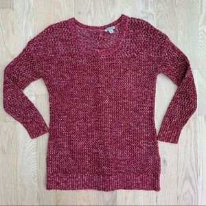 Lucky Brand Open Knit Tie Back Sweater Size M